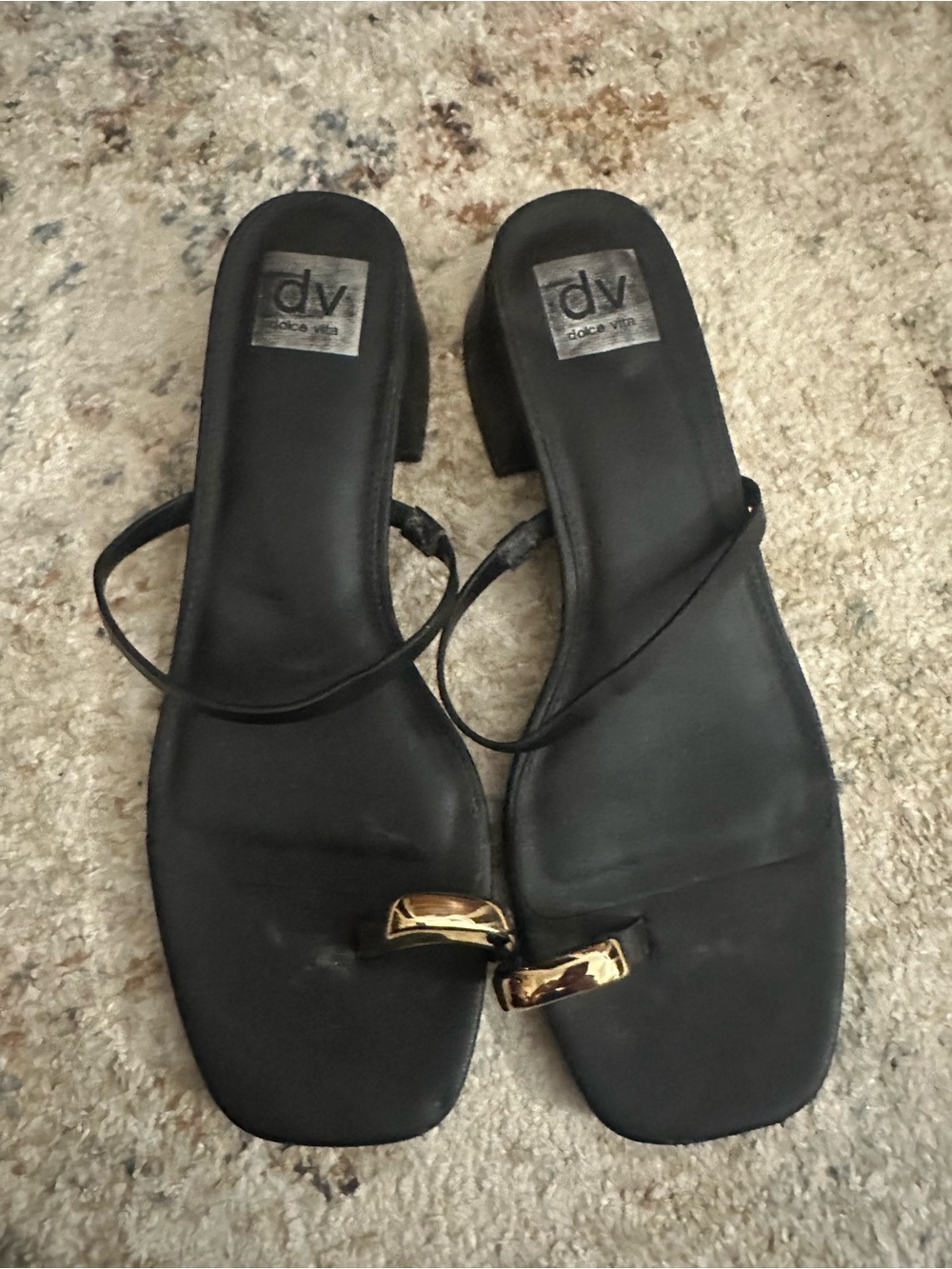 Black slip-on Sandals